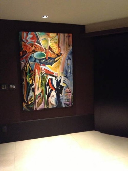 quadro abstrato releitura de Jorge Guinle por 110x160 COD 472