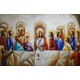 Quadro pintado a mão Santa ceia espatulada,para decoração medida 80x120 