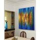 Quadro decorativo pintado a mão peixes 2b medida 100x80 