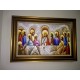 Quadro pintado a mão Santa ceia espatulada,para decoração medida 60x100 