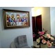 Quadro pintado a mão Santa ceia espatulada,para decoração medida 60x100 