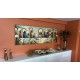 Quadro pintado a mão Santa ceia espatulada,para decoração medida 70x200