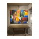 Quadro decorativo pintado a mão releitura de Tarsila do Amaral por Katia Almeida , O Abaporu  140x180 