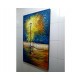 Quadro decorativo pintado a mão arvore e bicicleta medida 200x110