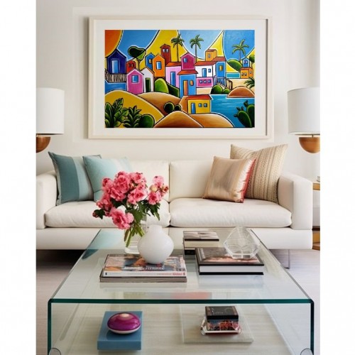 Quadro decorativo pintado a mão releitura de Tarsila do Amaral por Katia Almeida , 60x100 