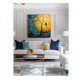 Quadro decorativo pintado a mão tema arvores e passarinhos estilo moderno 2a  60x60 