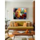 Quadro decorativo pintado a mão releitura de Tarsila do Amaral por Katia Almeida , O Abaporu 60x70