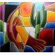 Quadro decorativo pintado a mão releitura de Tarsila do Amaral por Katia Almeida , O Abaporu 60x70