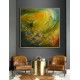 Quadro decorativo pintado a mão Rio de Janeiro , Cristo redentor , corcovado medida 100x100