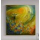 Quadro decorativo pintado a mão Rio de Janeiro , Cristo redentor , corcovado medida 60x60