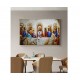 Quadro pintado a mão Santa ceia espatulada,para decoração medida 80x120 