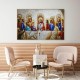 Quadro pintado a mão Santa ceia espatulada,para decoração medida 80x120 
