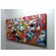 Quadro decorativo pintado a mão peixes 1A medida 60x120 