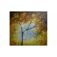 Quadro decorativo pintado a mão arvore  medida 100x100