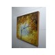 Quadro decorativo pintado a mão arvore  medida 80x80