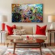 Quadro decorativo abstrato  mandalas 60x100