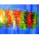 Quadro decorativo pintado a mão peixes 2b medida 70x90 