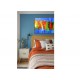 Quadro decorativo pintado a mão peixes 2b medida 70x90 