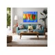 Quadro decorativo pintado a mão peixes 2b medida 70x90 