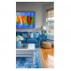 Quadro decorativo pintado a mão peixes 2b medida 70x90 
