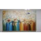 Quadro pintado a mão arvore e passarinhos medida 60x100 