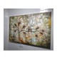 Quadro pintado a mão arvore e passarinhos medida 60x100