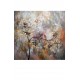Quadro pintado a mão arvore e passarinhos fundo rosa antigo medida 50x50-