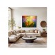 Quadro pintado a mão arvore estilo moderno medida 100x120 
