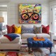 Quadro decorativo pintado a mão tema bike, ciclismo, bicicleta, abstrato,quadro original,medida  80x100 