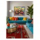 Quadro decorativo pintado a mão tema bike, ciclismo, bicicleta, abstrato,quadro original,medida  80x100 