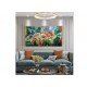 Quadro decorativo floral moderno abstrato,modelo 2,  medida 70x120 