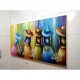 Quadro pintado a mão tema floristas, camponesas  70x120 