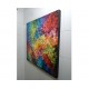 Quadro abstrato multicolorido pintado a mão 80x80