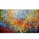 Quadro abstrato multicolorido pintado a mão 70x120