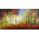 Quadro decorativo pintado a mão paisagem pessoas medida 80x150 