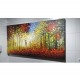 Quadro decorativo pintado a mão paisagem pessoas medida 80x150 