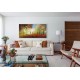 Quadro decorativo pintado a mão paisagem pessoas medida 80x150 