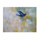 Quadro pintado a mão arvore e passarinhos medida 80x120 