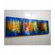 Quadro decorativo pintado a mão peixes 2b medida 40x120 