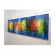 Quadro decorativo pintado a mão peixes 2b medida 40x120 