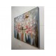 Quadro pintado a mão arvore e passarinhos medida 60x80 COD 1323