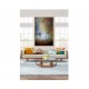 Quadro decorativo pintado a mão arvores e casal , vertical, medida  120x80