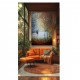 Quadro decorativo pintado a mão arvores e casal , vertical, medida  120x80