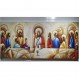 Quadro pintado a mão Santa ceia espatulada,para decoração medida 70x150 