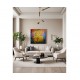 Quadro pintado a mão arvore estilo moderno medida 100x100 COD 1357