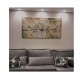 Quadro pintado a mão arvore e passarinhos medida 80x160 