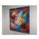  Quadro decorativo pintado a mão borboletas 70x70 