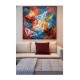  Quadro decorativo pintado a mão borboletas 70x70 