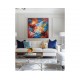  Quadro decorativo pintado a mão borboletas 70x70 