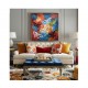  Quadro decorativo pintado a mão borboletas 70x70 